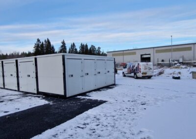 Container park construction process Valentuna Sweden