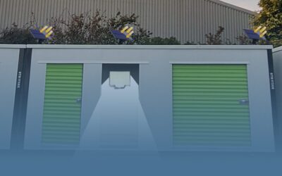Solar-powered LED lighting for containers